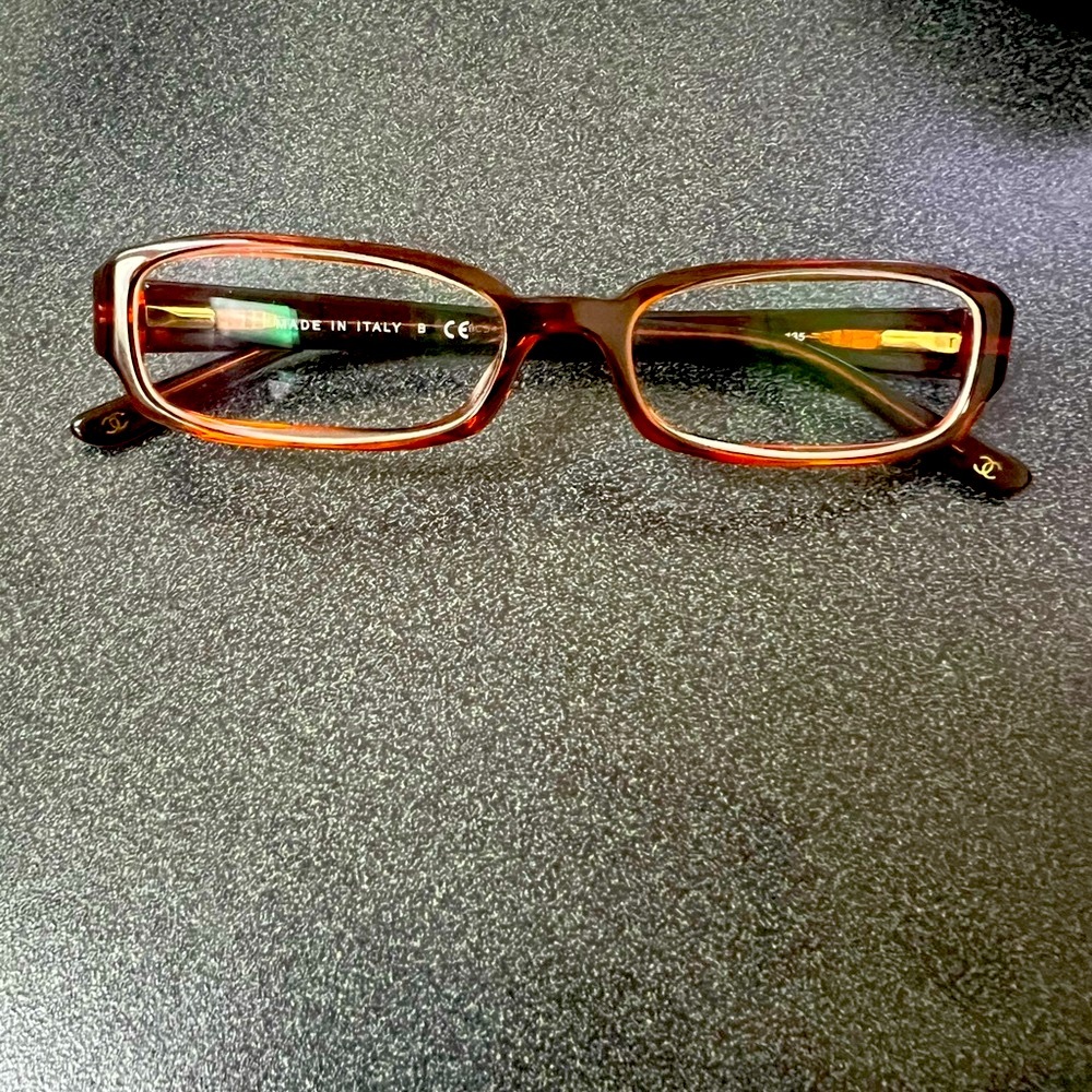 CHANEL Rare *Authentic*                          Chic Brown Rectangular Glasses